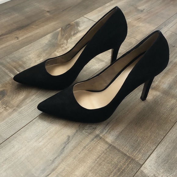 Shoes - Saks 5th Avenue Black Suede Stiletto Heels